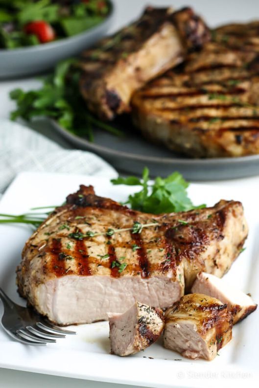 Grilled Pork Chops - Slender Kitchen
