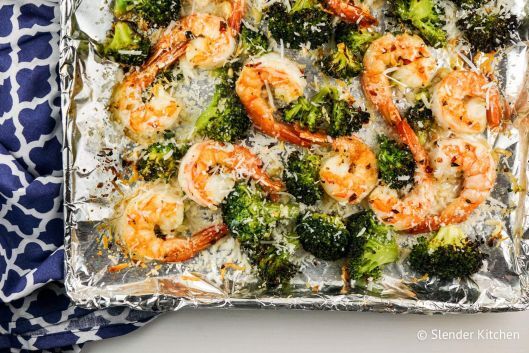 Garlic Parmesan Roasted Shrimp and Broccoli (20 Minute Meal!) - Slender ...