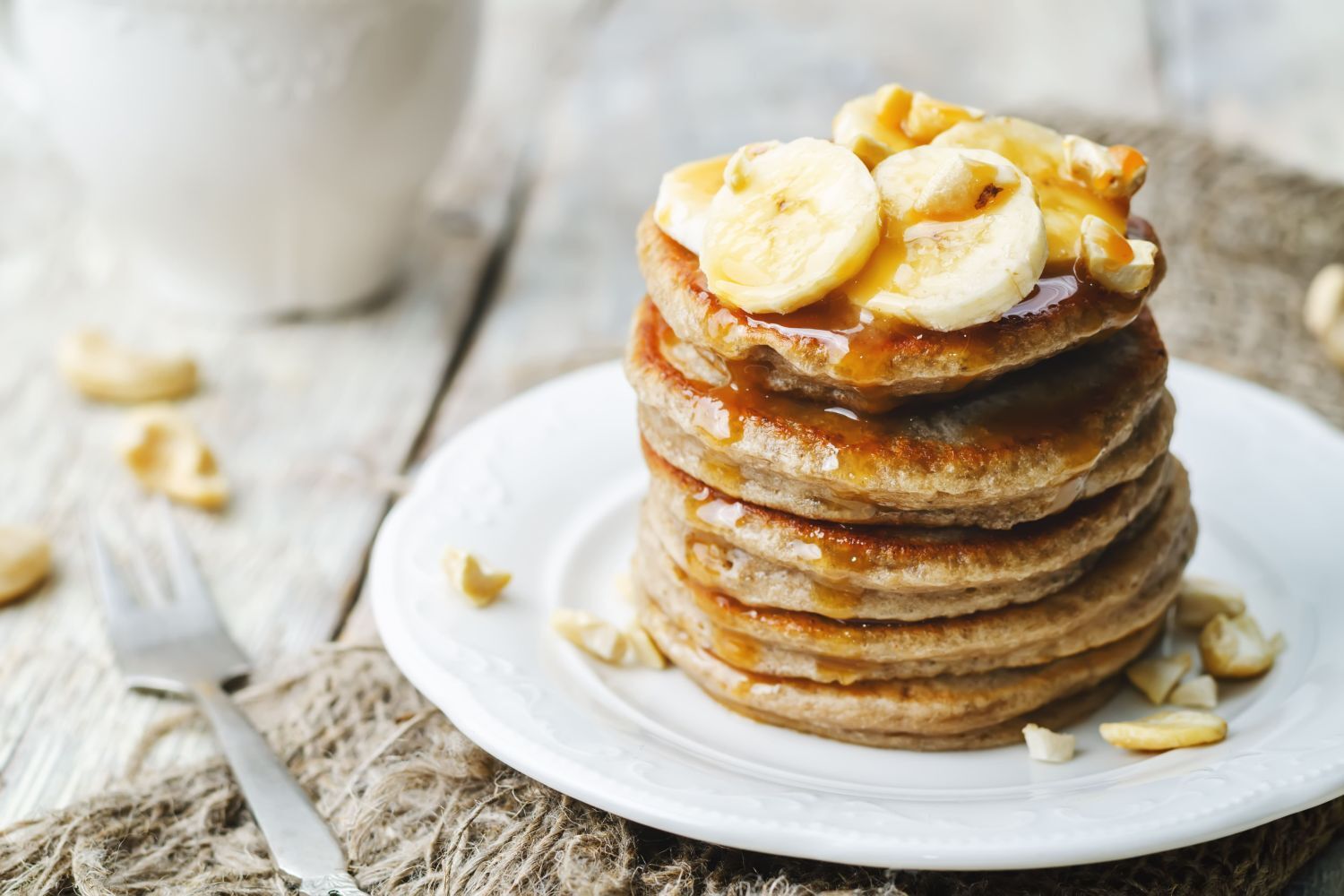 Protein Packed Oatmeal Banana Pancakes - Slender Kitchen