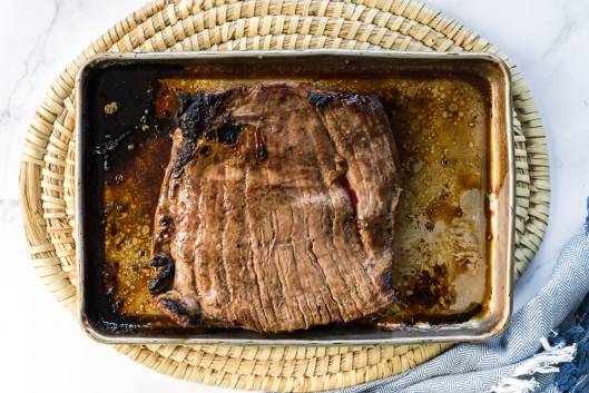 Grilled Flank Steak with Balsamic Marinade - Slender Kitchen