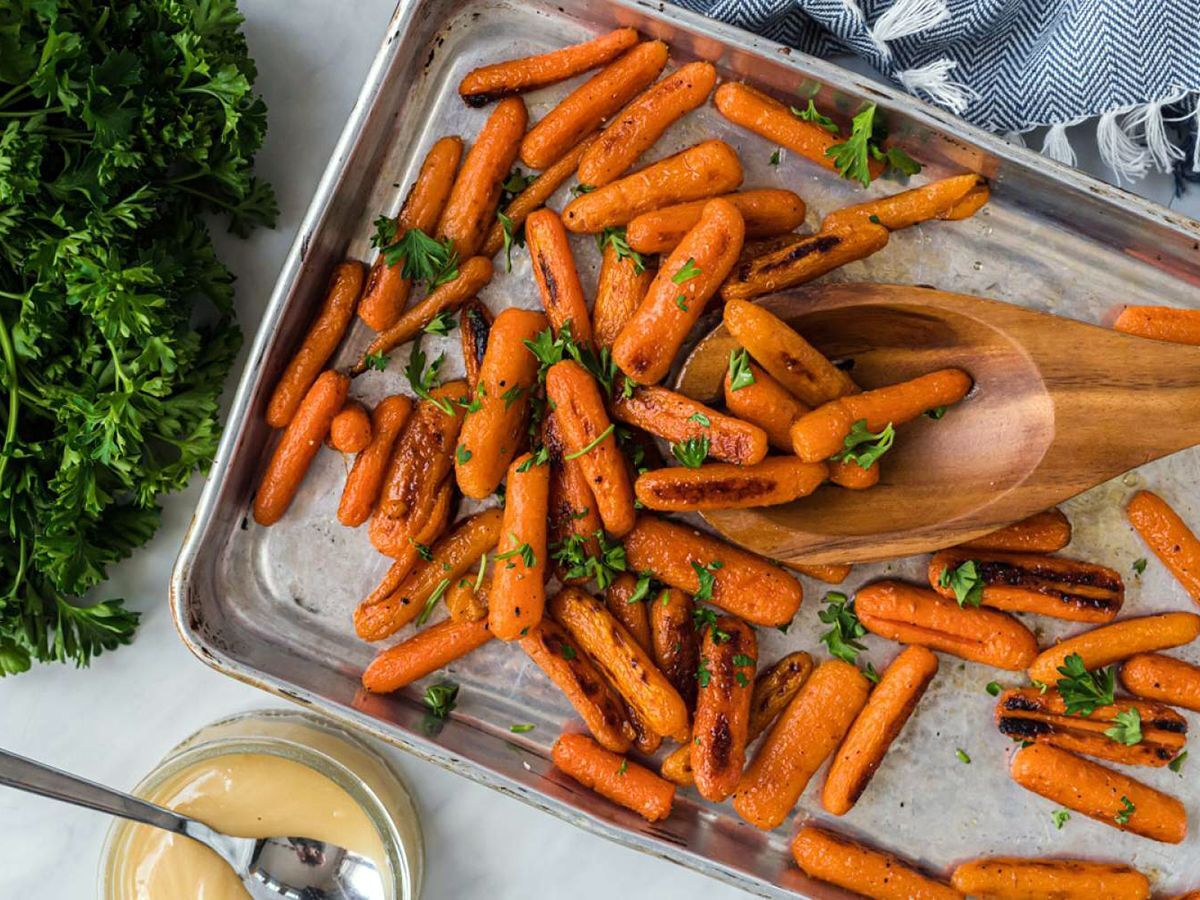 Beautifully Roasted Carrots on a Sheet Pan