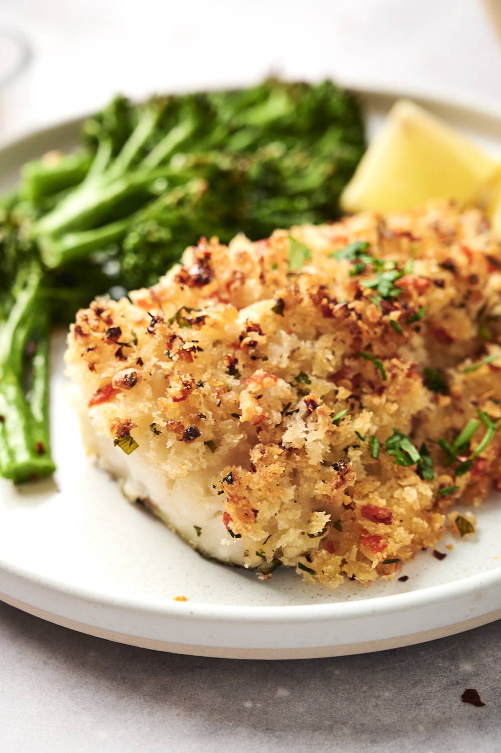Baked Stuffed Haddock (Seafood Stuffing) - Slender Kitchen