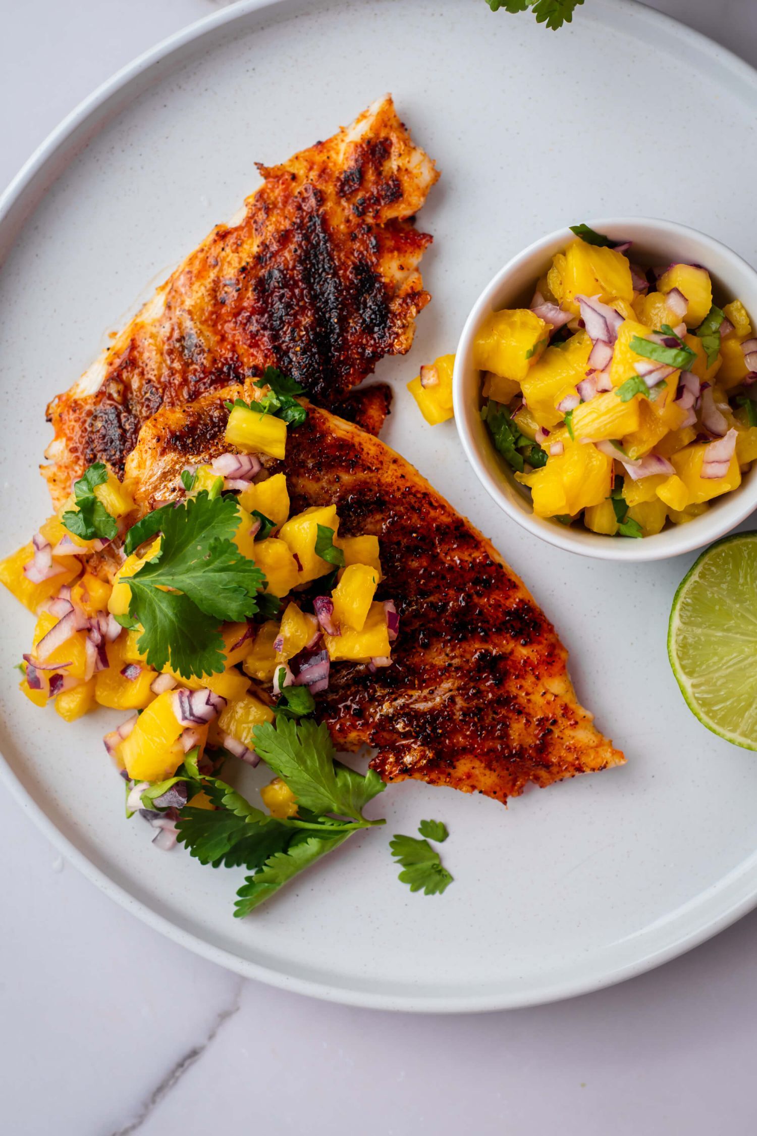 Grilled Mahi Mahi (with Pineapple Salsa!) Slender Kitchen