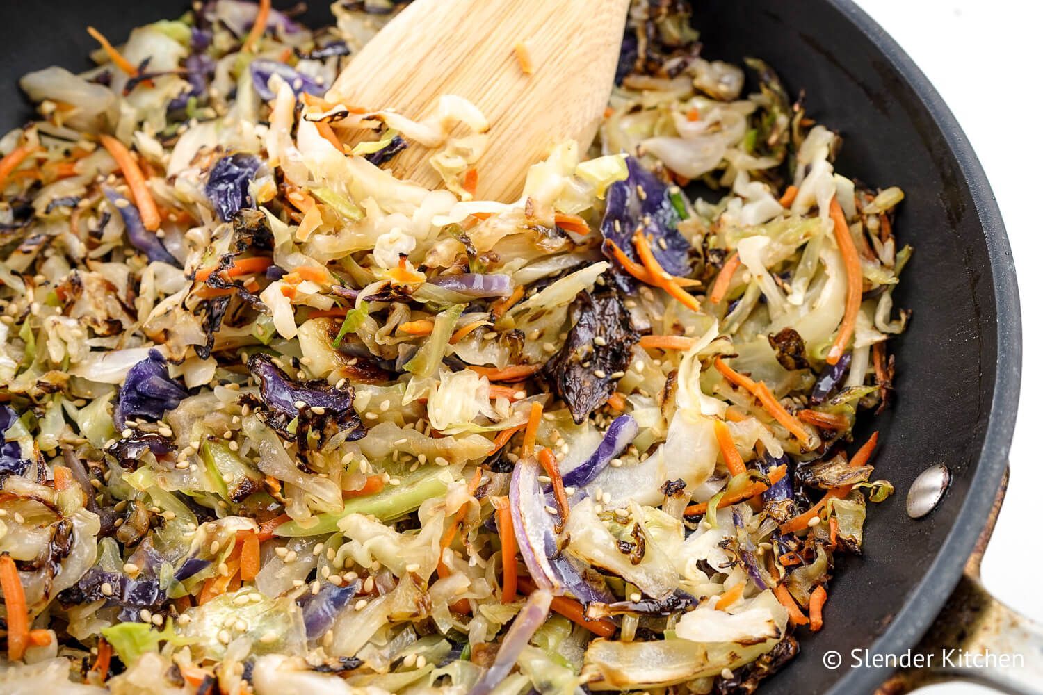 10 Minute Cabbage Stir Fry (Light and Healthy) - Slender Kitchen