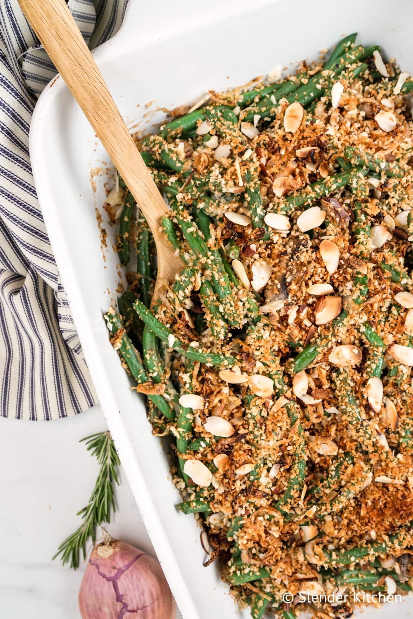 Healthy Green Bean Casserole - Slender Kitchen