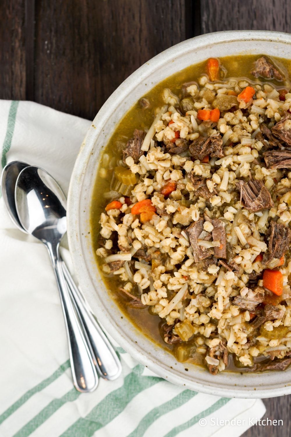 Instant Pot Beef and Barley Stew Slender Kitchen