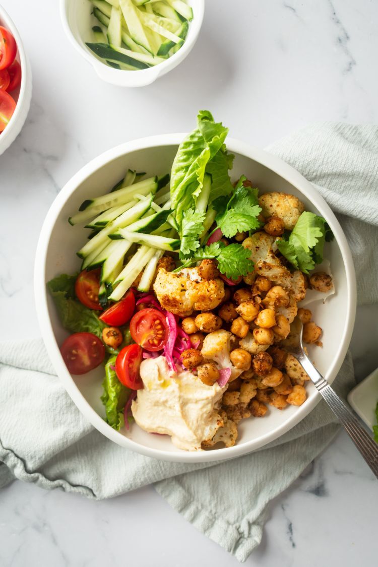 Vegetarian Shawarma Bowls - Slender Kitchen