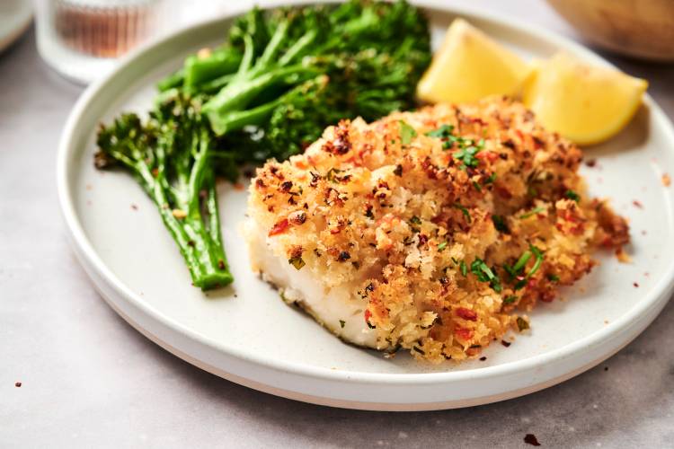 Baked Stuffed Haddock (Seafood Stuffing) - Slender Kitchen