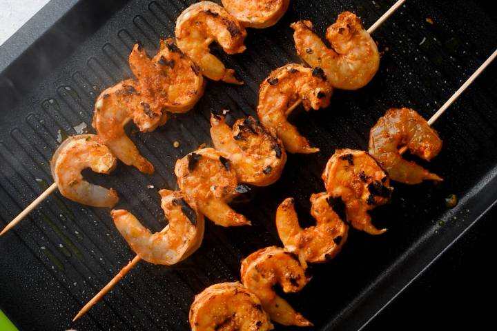 Grilling precooked shrimp top