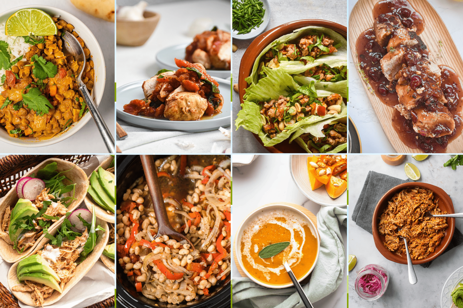 The Best Healthy Crockpot Recipes Healthy Crockpot recipes including soup, chicken, lentils, beef, pork, and more.